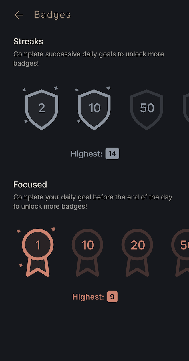 Achievement Badges